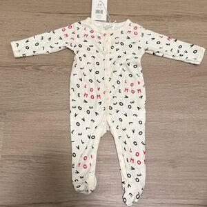 Infant Christmas Quilted  Onsie with hat